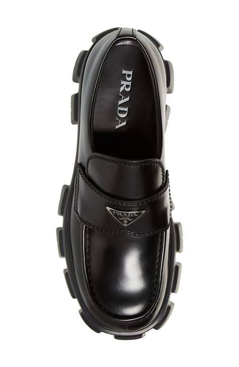 prada spazzolato lug-sole loafers|Prada Spazzolato Lug.